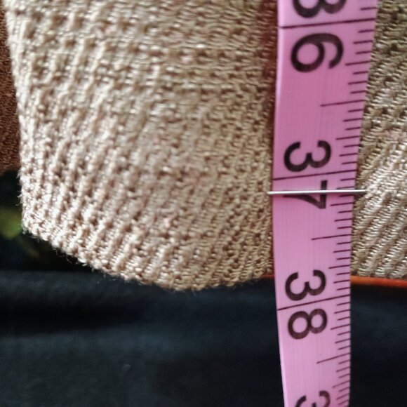 EUC: Vintage 1960s Two-Piece Dress & Jacket Set Sze 6-8 Beige Textured Weave 💛 - Picture 9 of 11